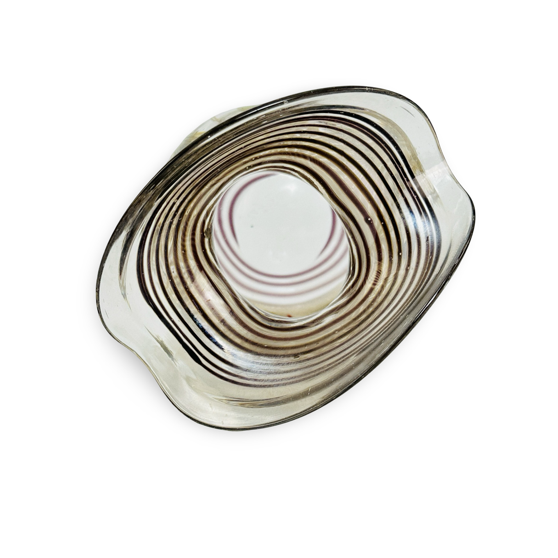 Signierte Glasvase Pfauenauge von Erwin Eisch 1987 Glashütte Eisch Höhe 16 cm Durchmesser 9,5 cm