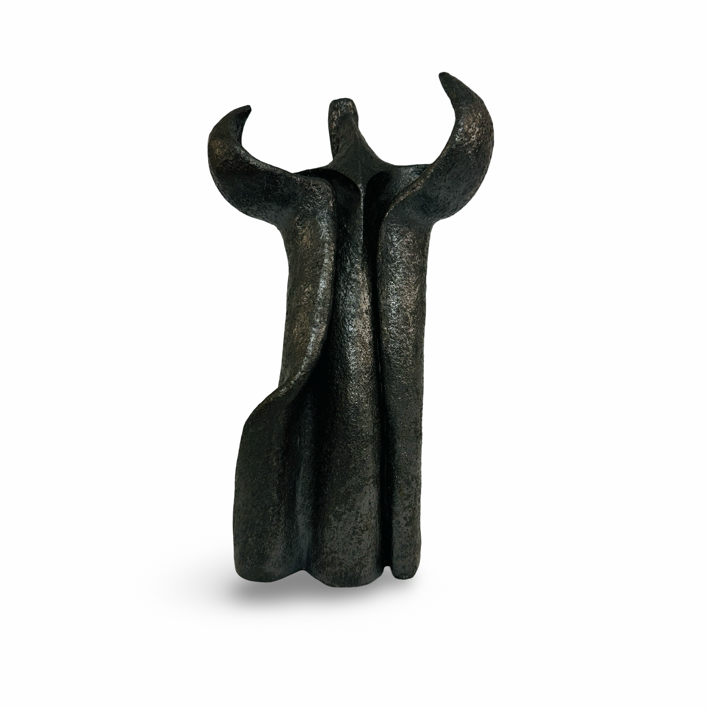 Stehende, betende Keramikstatue aus den 1980er Jahren signiert