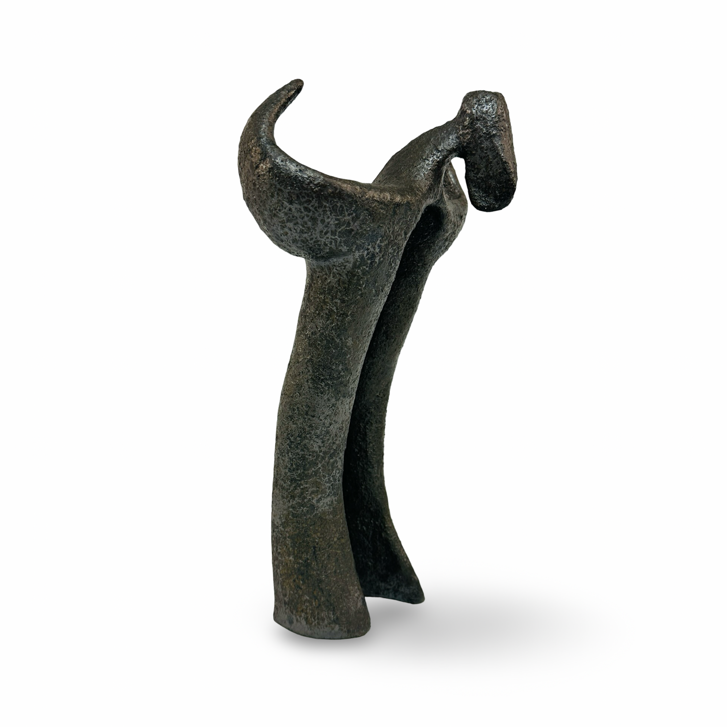 Stehende, betende Keramikstatue aus den 1980er Jahren, signiert, gute Erhaltung