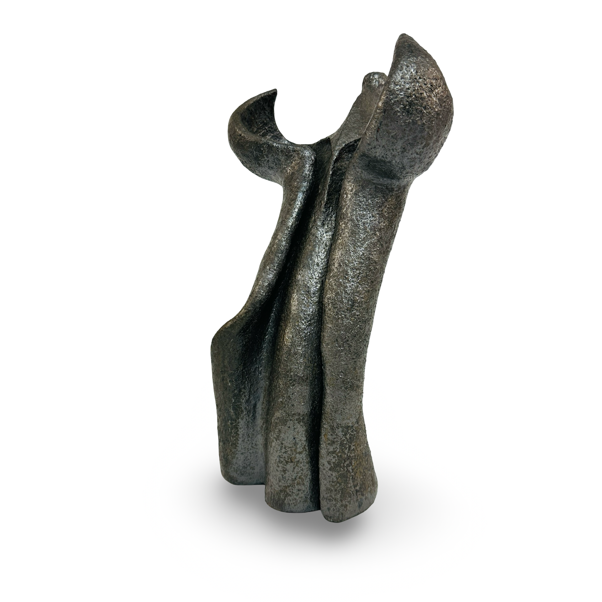 Stehende, betende Keramikstatue aus den 1980er Jahren, signierte Studio Skulptur, guter Zustand