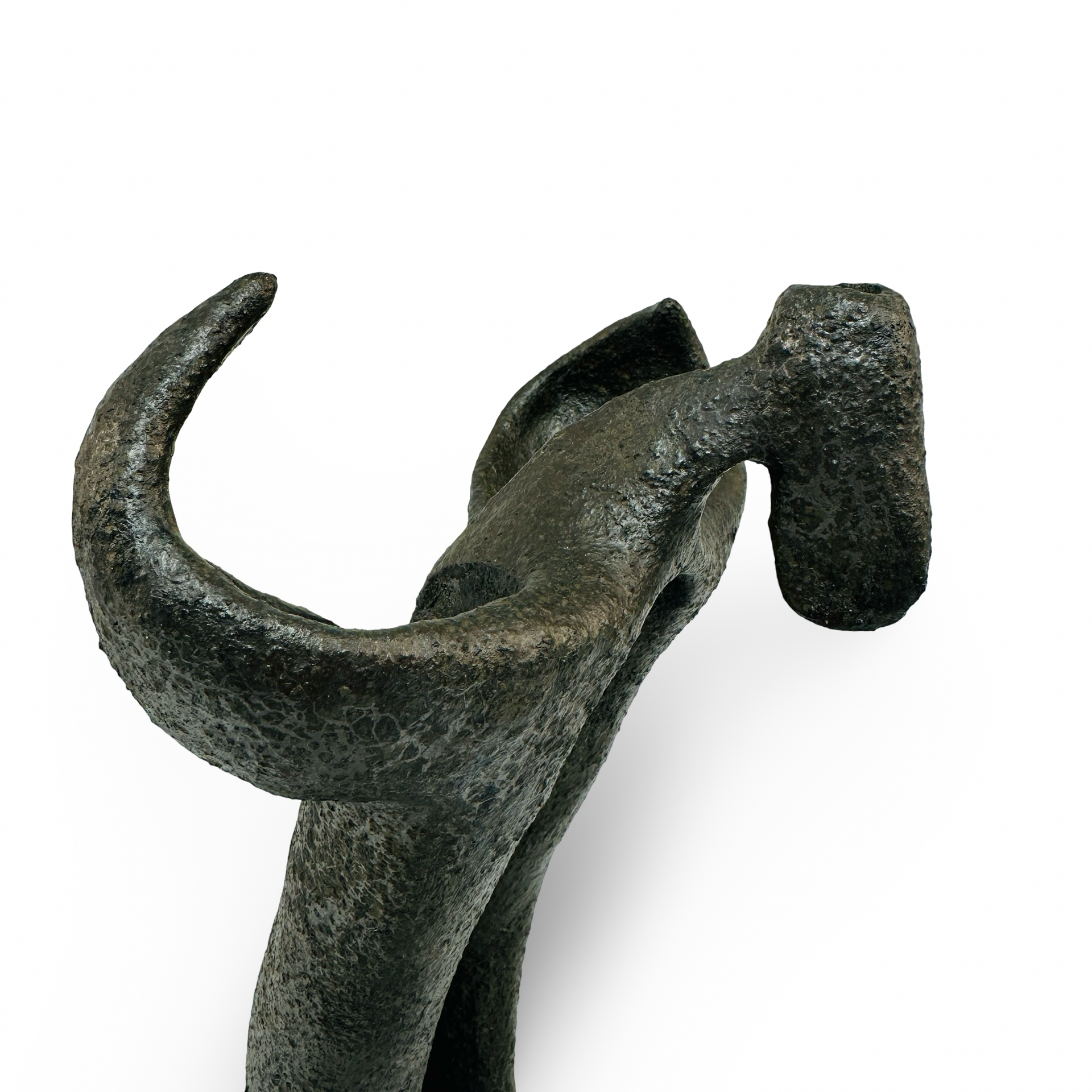 Stehende, betende Keramikstatue der 1980er Jahre signiert, gute Erhaltung, Maße 28,5x15x14 cm