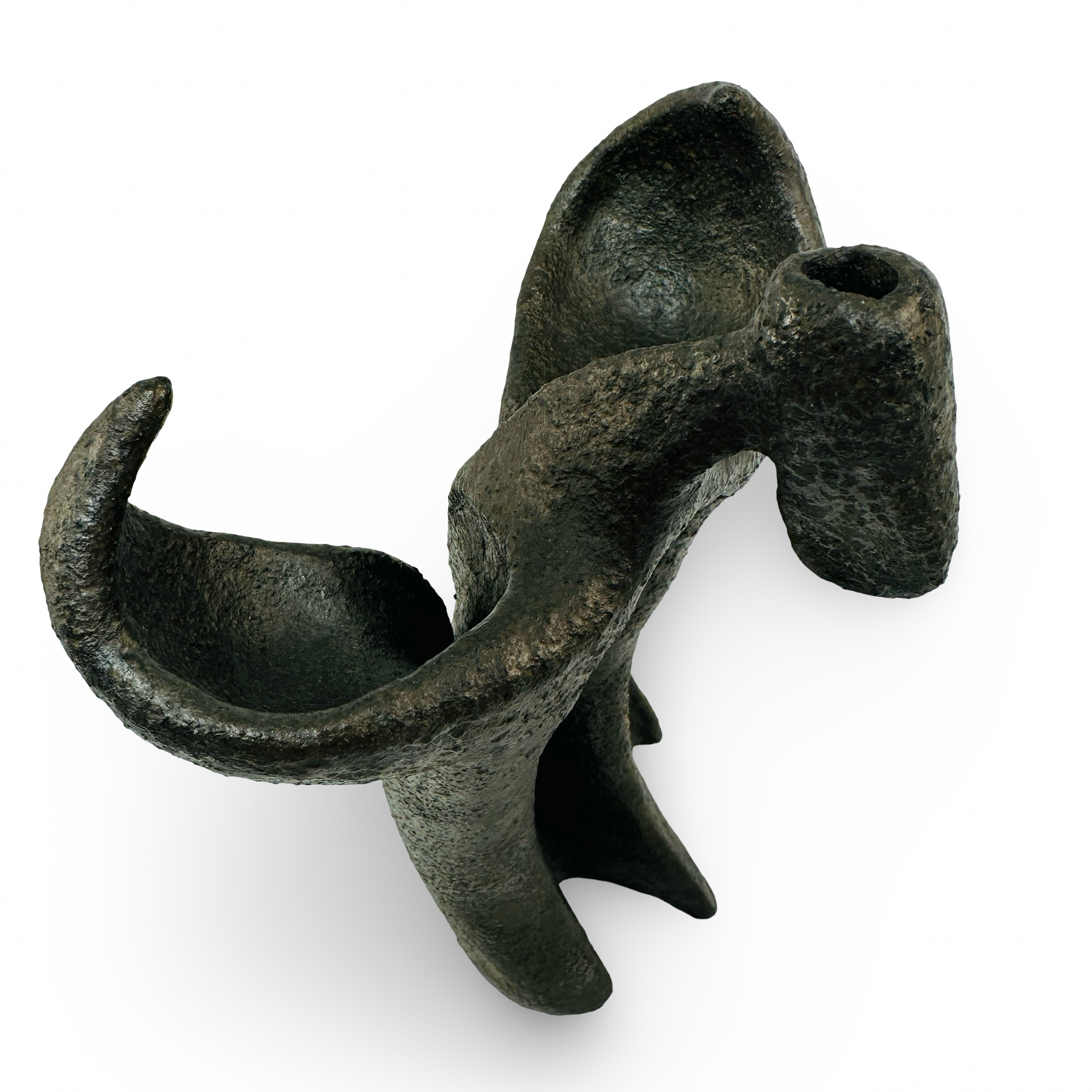 Stehende, betende Keramikstatue aus den 1980er Jahren, signiert, in sehr gutem Zustand