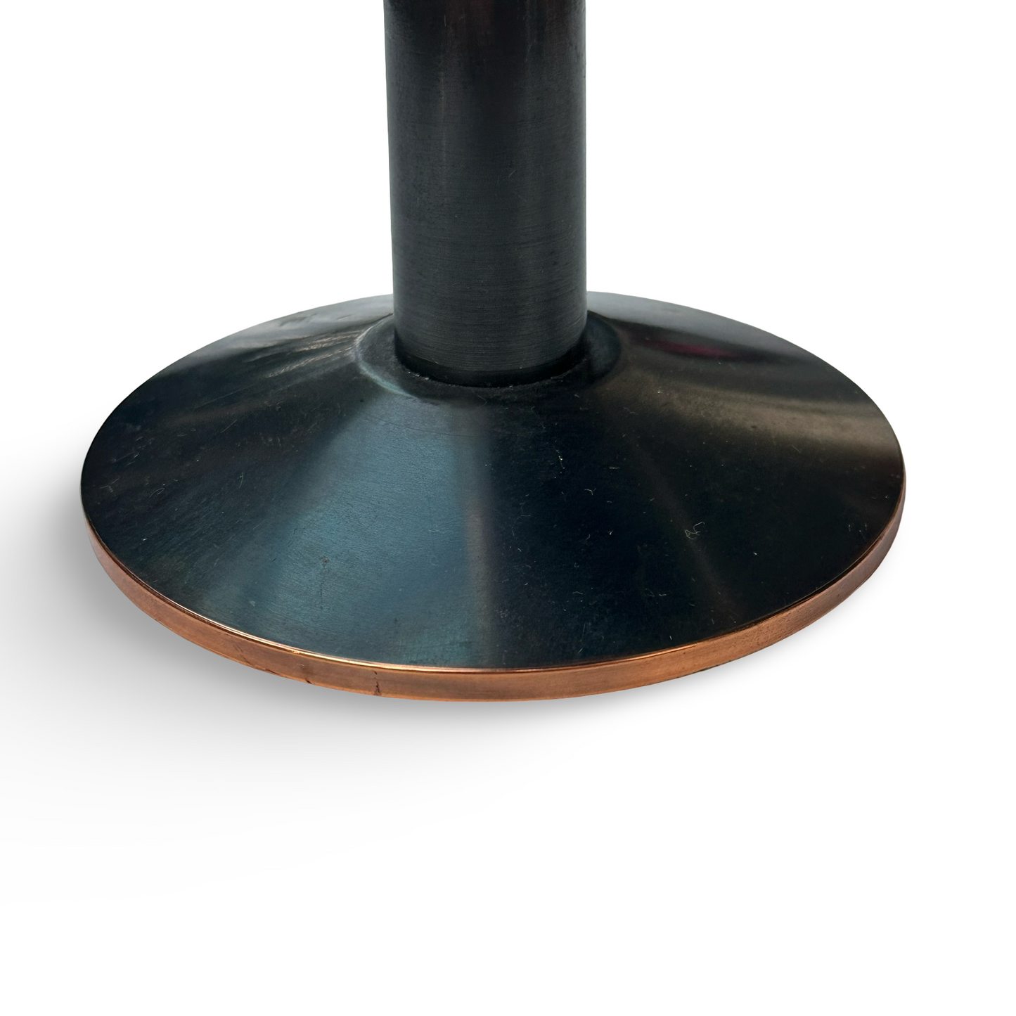 Fernsehturm-Skulptur, gedrechseltes Kupfer brüniert, 55 cm, 1960er