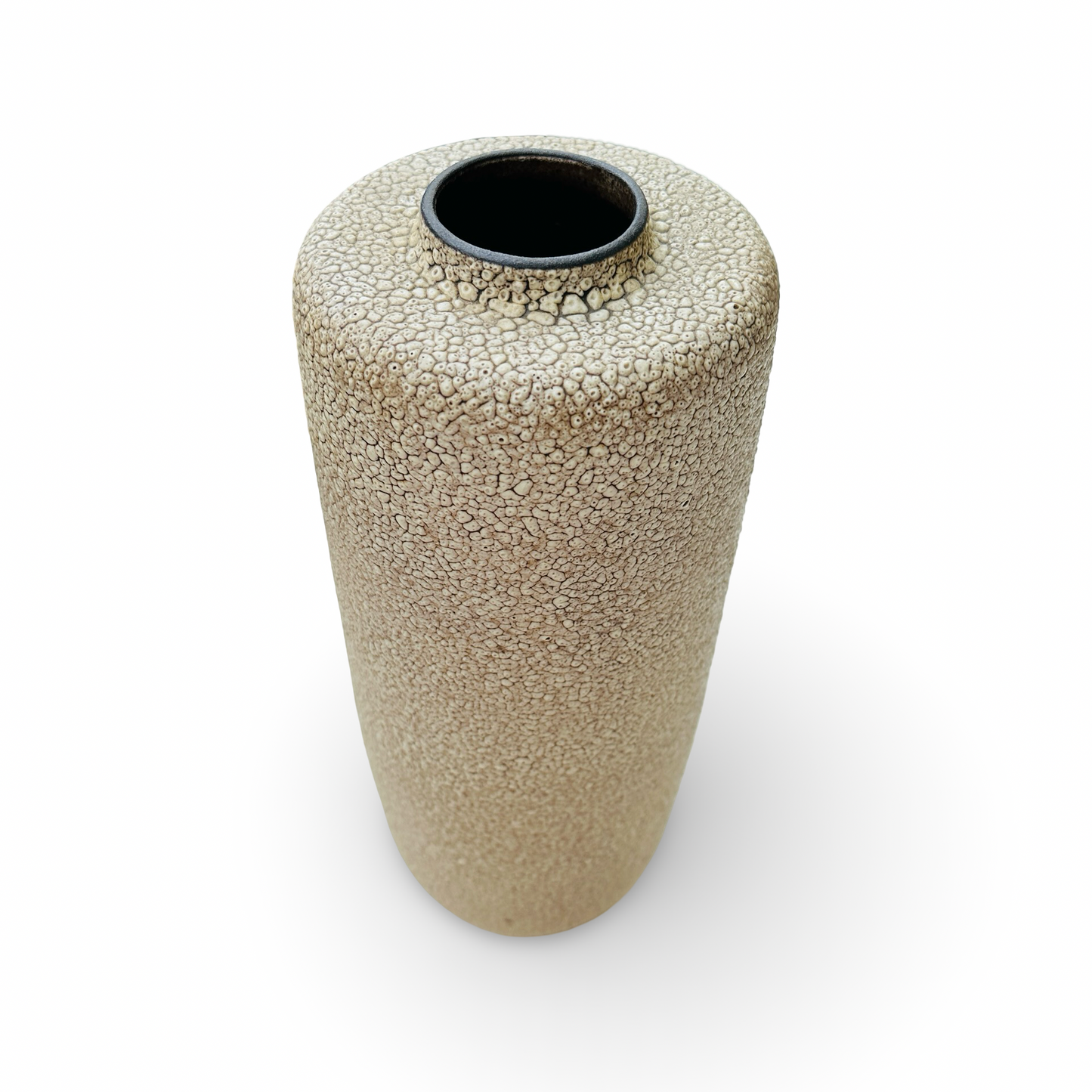 Keramik Vase Deutschland 1960er mit markierter Oberfläche und 38 cm Höhe