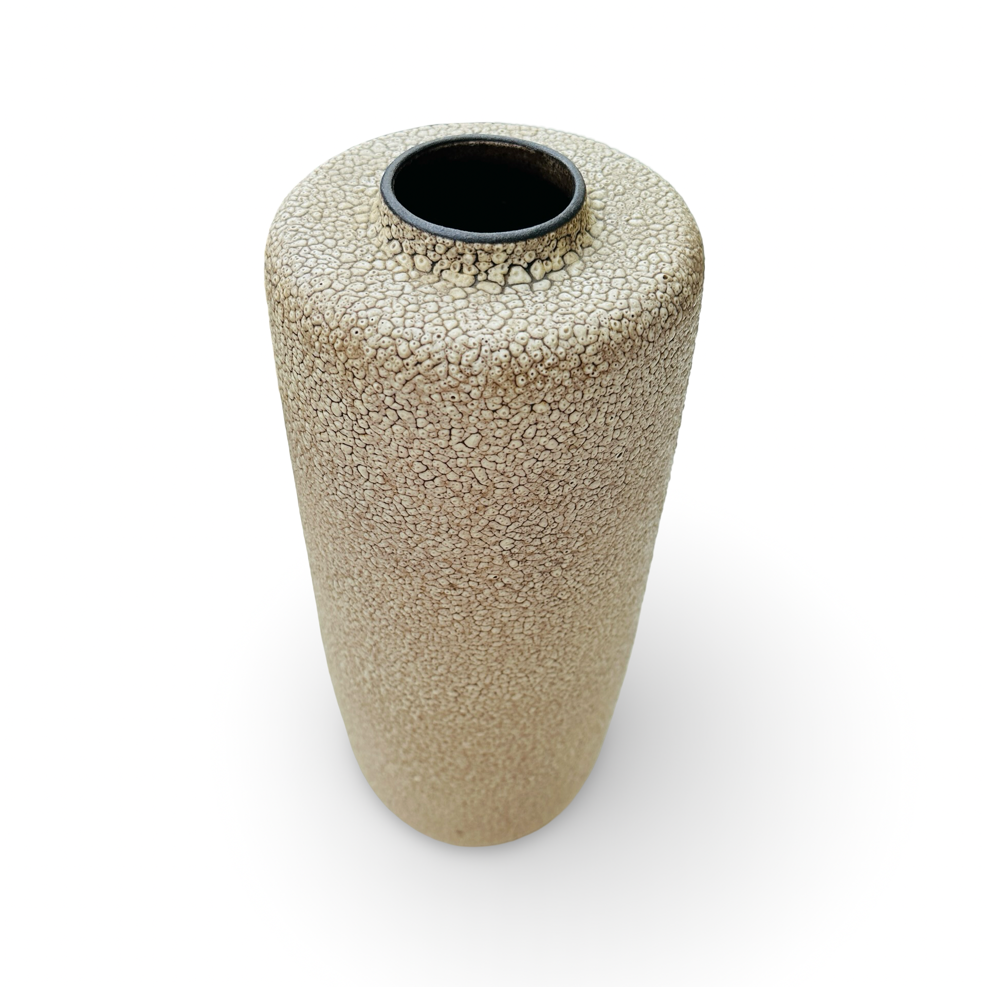 Keramik Vase Deutschland 1960er mit markierter Oberfläche und 38 cm Höhe