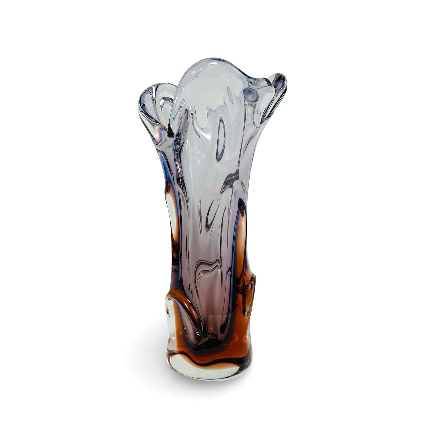 Murano Kunstvase 60er Jahre, Dino Martens, soffiato, Unikat, freie Handbearbeitung
