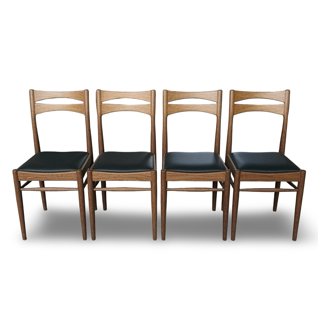 Vestervig Eriksen for Brdr. Tromborg — Rosewood Dining Chairs, Set of 4, Vegan Reupholstered, Denmark 1960s