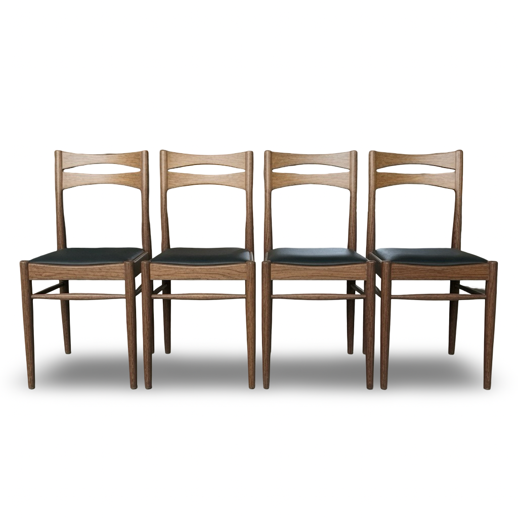 Vestervig Eriksen for Brdr. Tromborg — Rosewood Dining Chairs, Set of 4, Vegan Reupholstered, Denmark 1960s