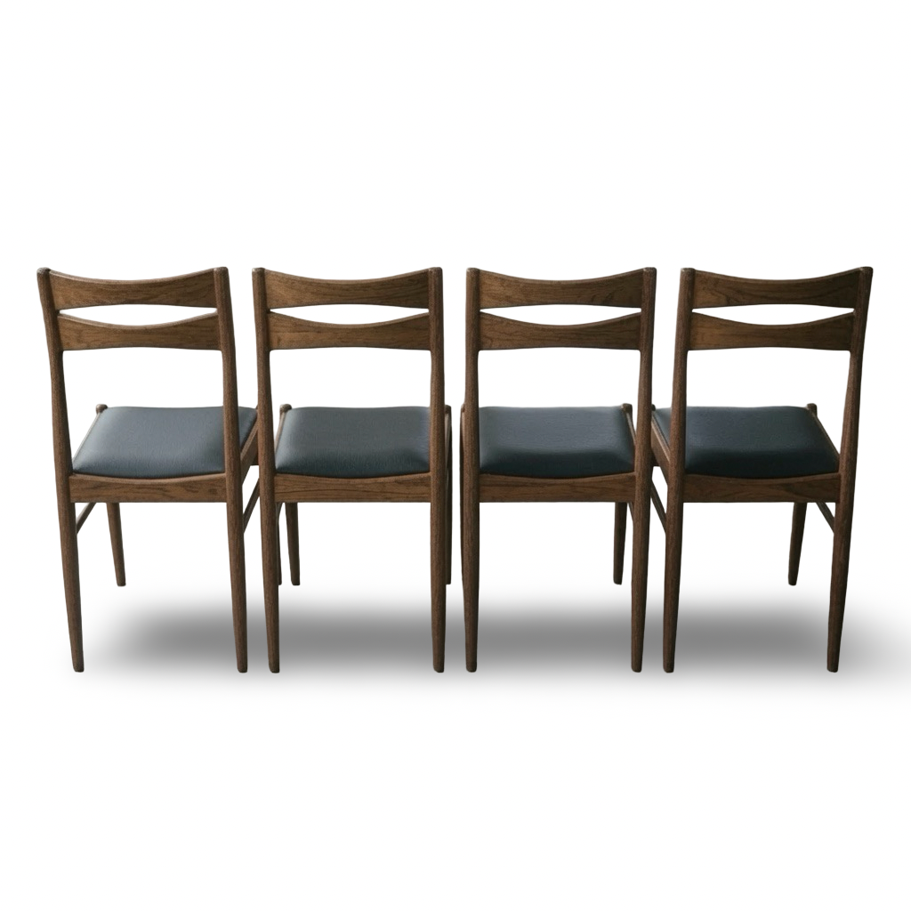 Vestervig Eriksen for Brdr. Tromborg — Rosewood Dining Chairs, Set of 4, Vegan Reupholstered, Denmark 1960s