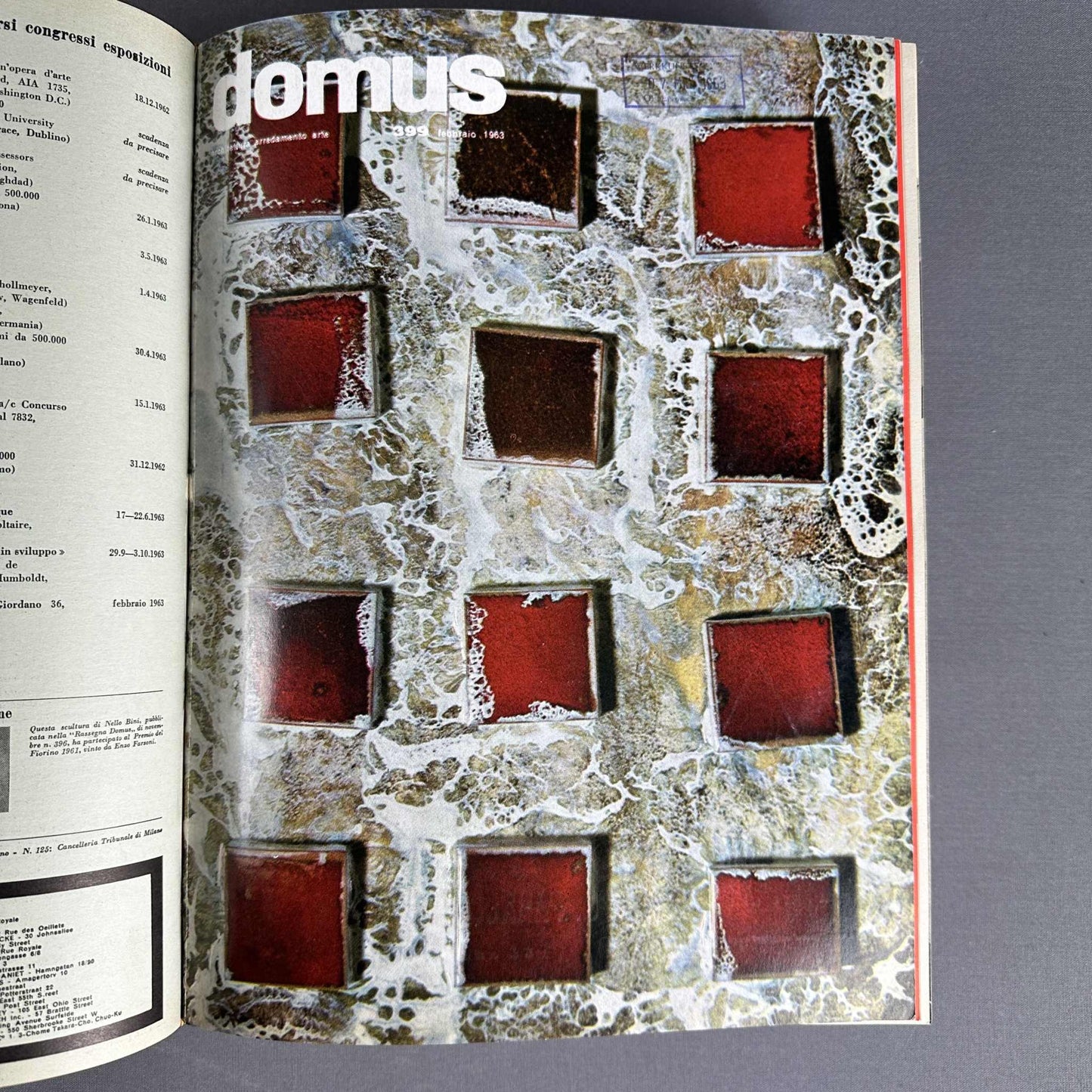 DOMUS 1963 Komplette Jahresausgabe Interior, Design und Architektur