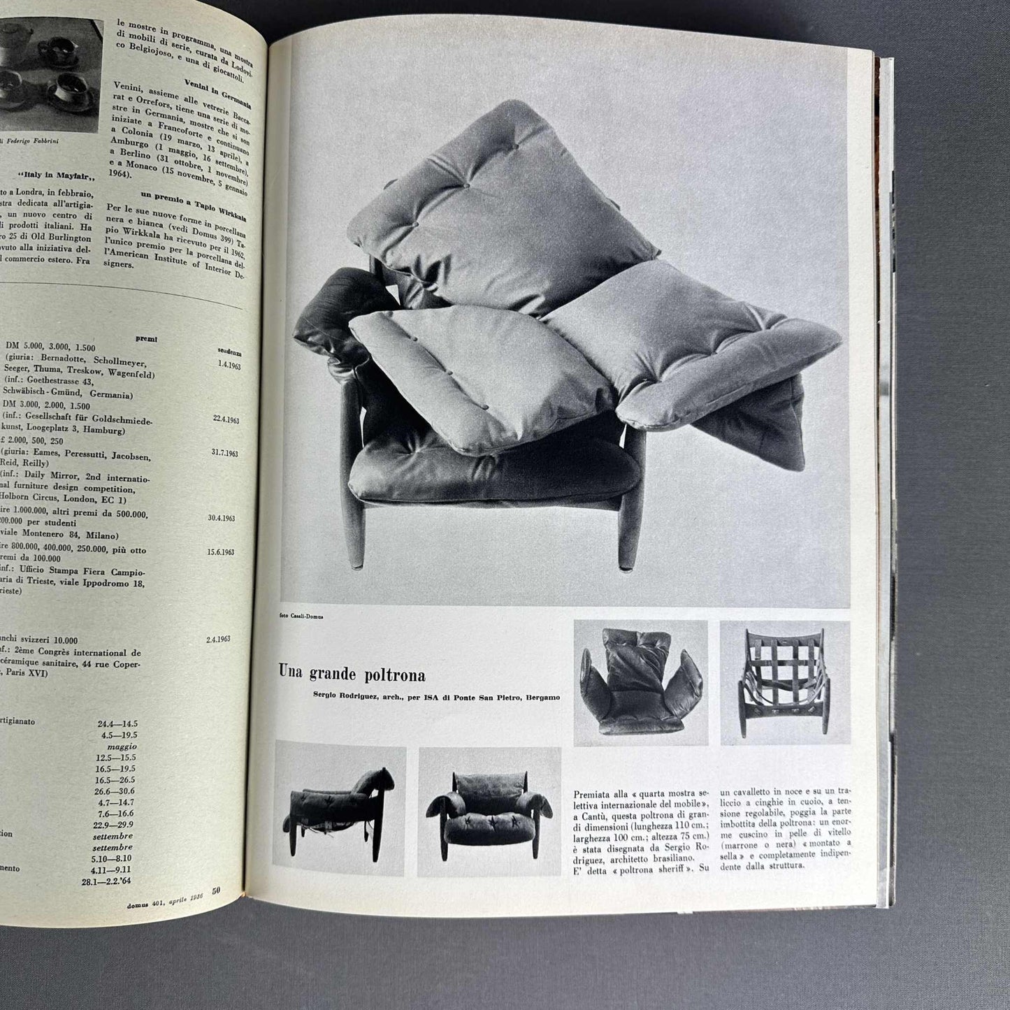 DOMUS 1963 Komplette Jahresausgabe Interior, Design und Architektur