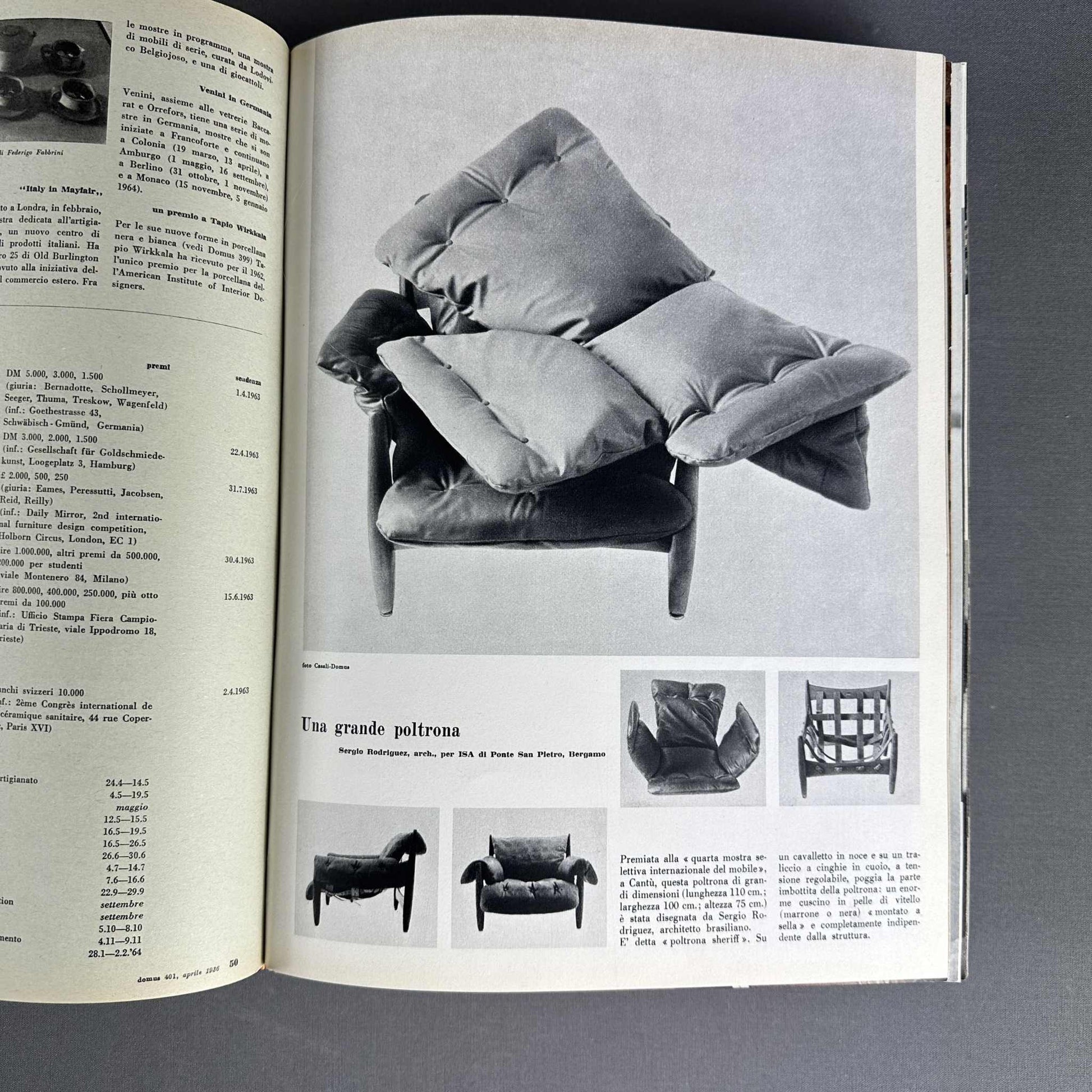 DOMUS 1963 Komplette Jahresausgabe Interior, Design und Architektur