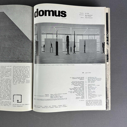DOMUS 1963 Komplette Jahresausgabe Buch zu italienischem Interior Design und Architektur der 1960er Jahre