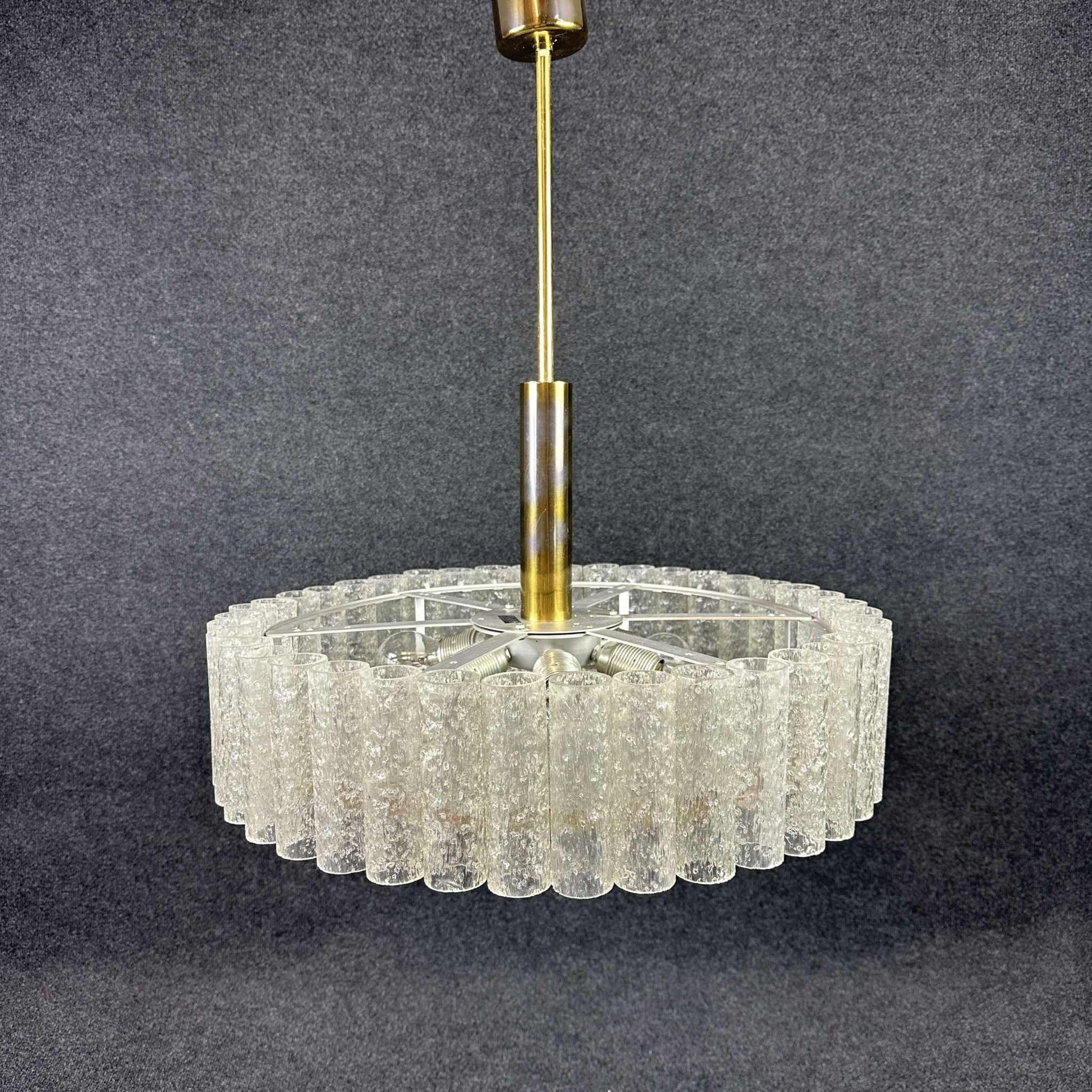 Glas Kronleuchter von Doria Deutschland 1960er vintage design