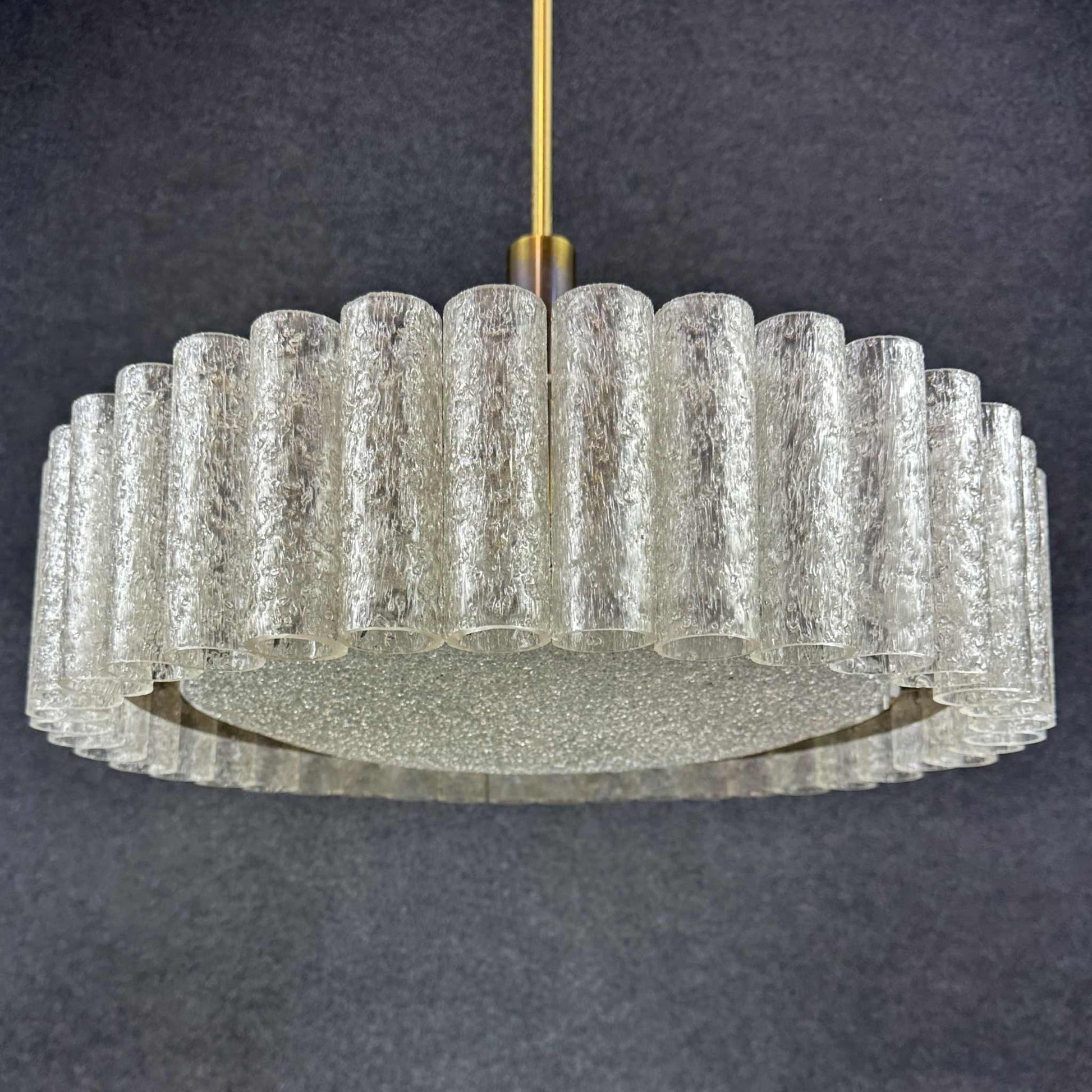 Glas Kronleuchter von Doria Deutschland 1960er vintage design