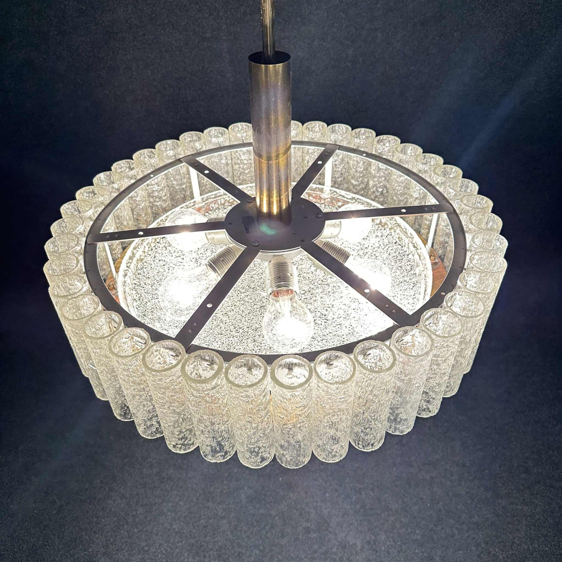 Glas Kronleuchter von Doria Deutschland 1960er vintage design