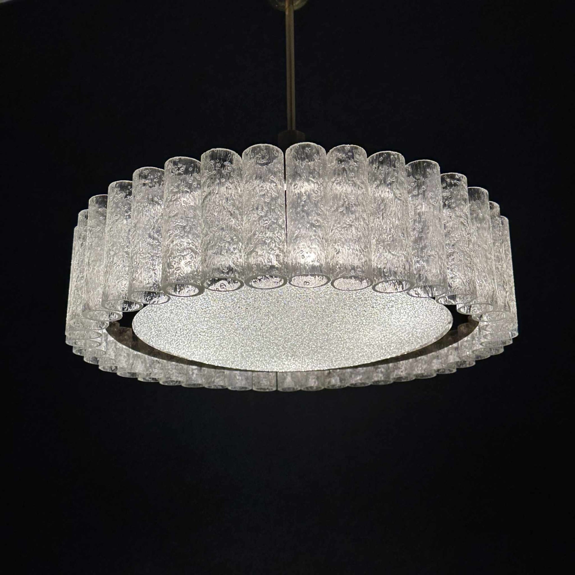 Glas Kronleuchter von Doria Deutschland 1960er vintage design