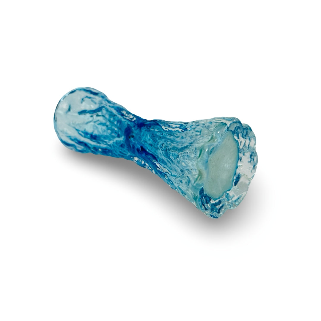 Ingrid Glas Borkenglas-Vase liegend, Sanduhrprofil seitlich