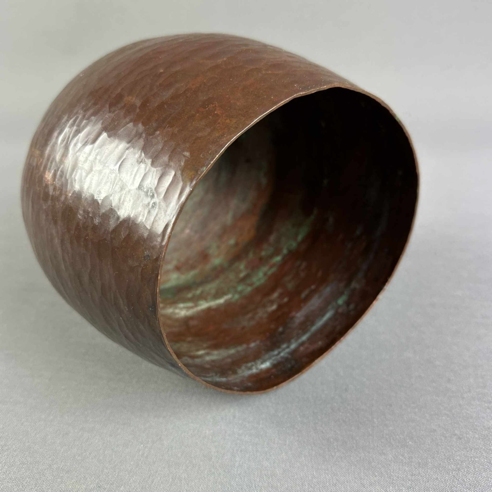 Gehämmertes Kupfergefäß 50er Signiert Vintage Mid Century