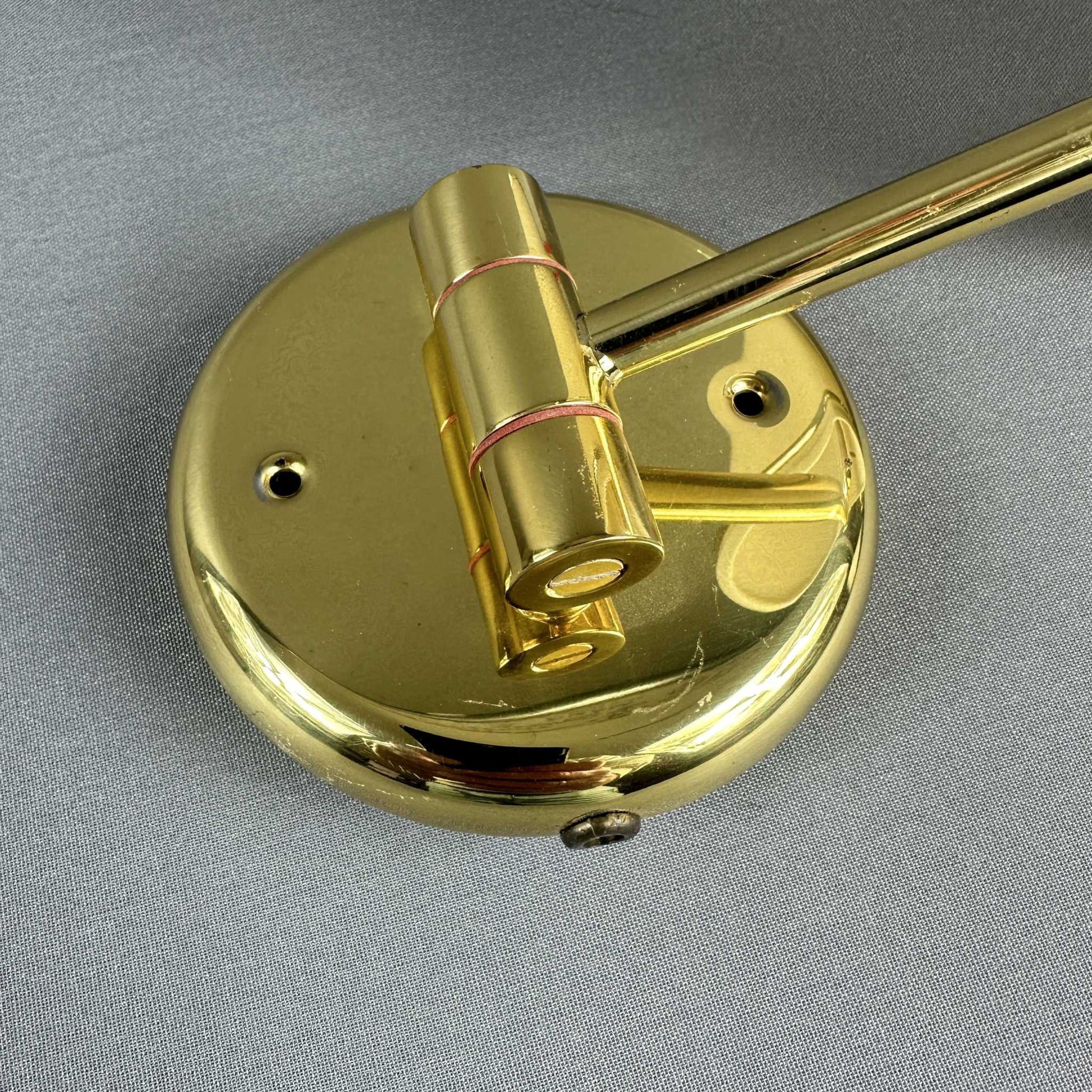 Messing Wandleuchte mit Schwenkarm im 1970er Regency-Stil, flexible Swing Wandleuchten Messing