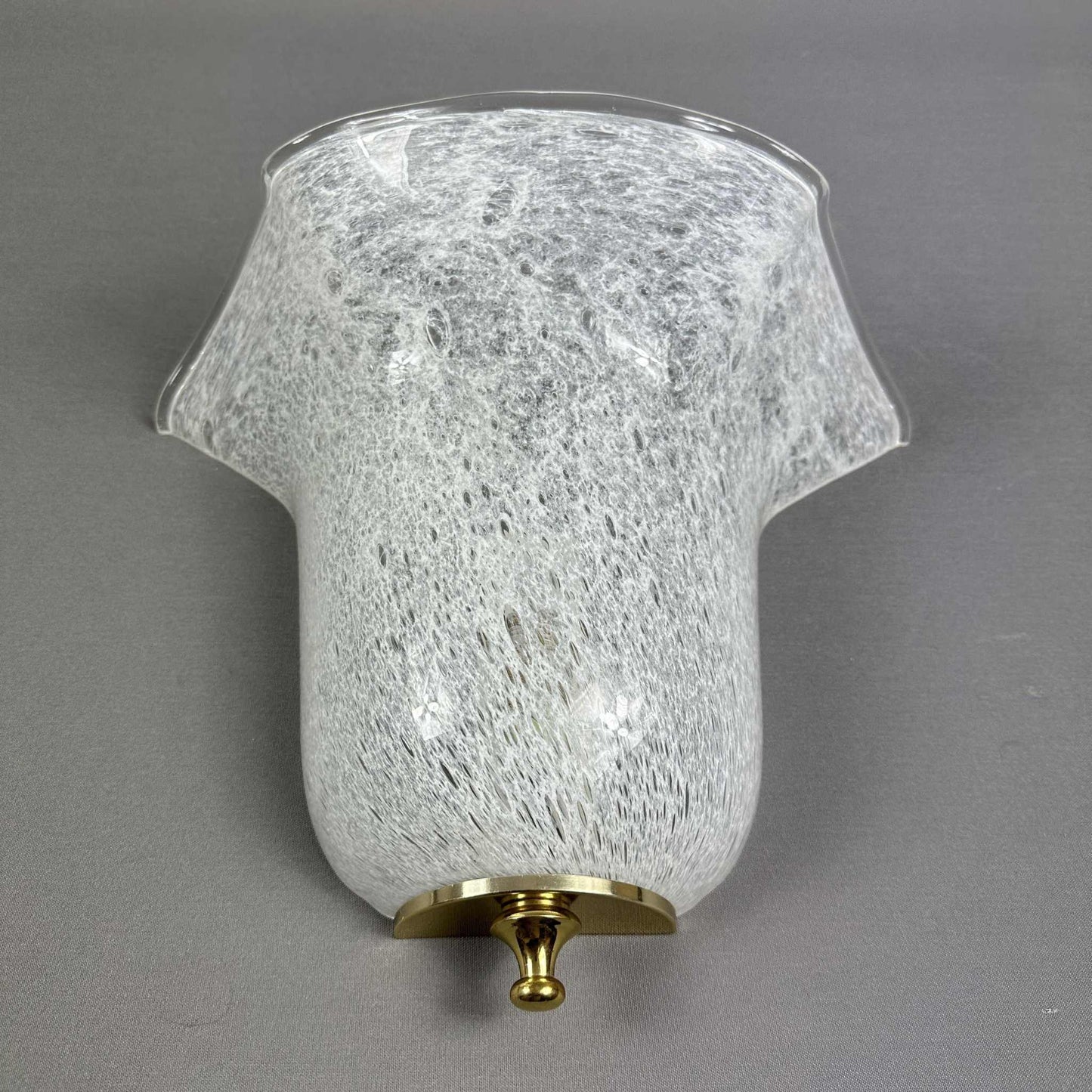 Murano Glas Wand Lampe 70er Messing Vintage Mid Century Design