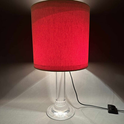 70er Vintage Tisch- und Bodenleuchte mit Acrylfuß und mehrstufiger Beleuchtung