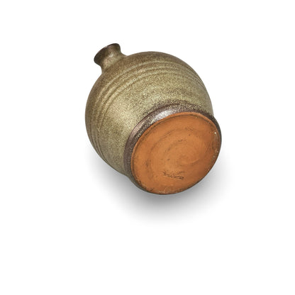 Underside of the gargoulette with unglazed terracotta body and Vallauris stamp
