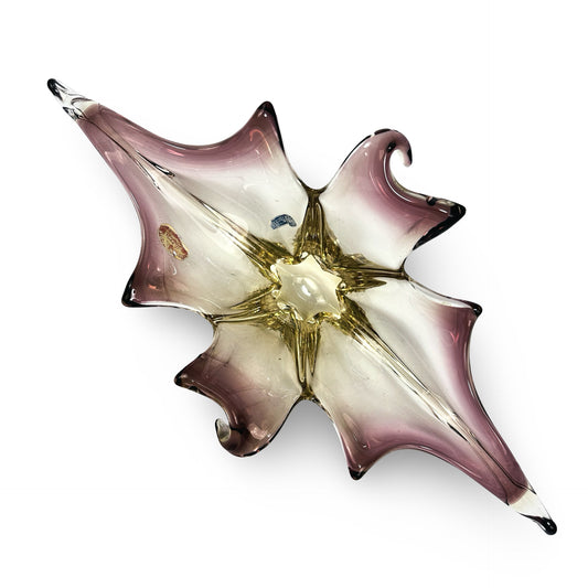 Murano Sommerso-Schale diagonal von oben mit beiden Originaletiketten