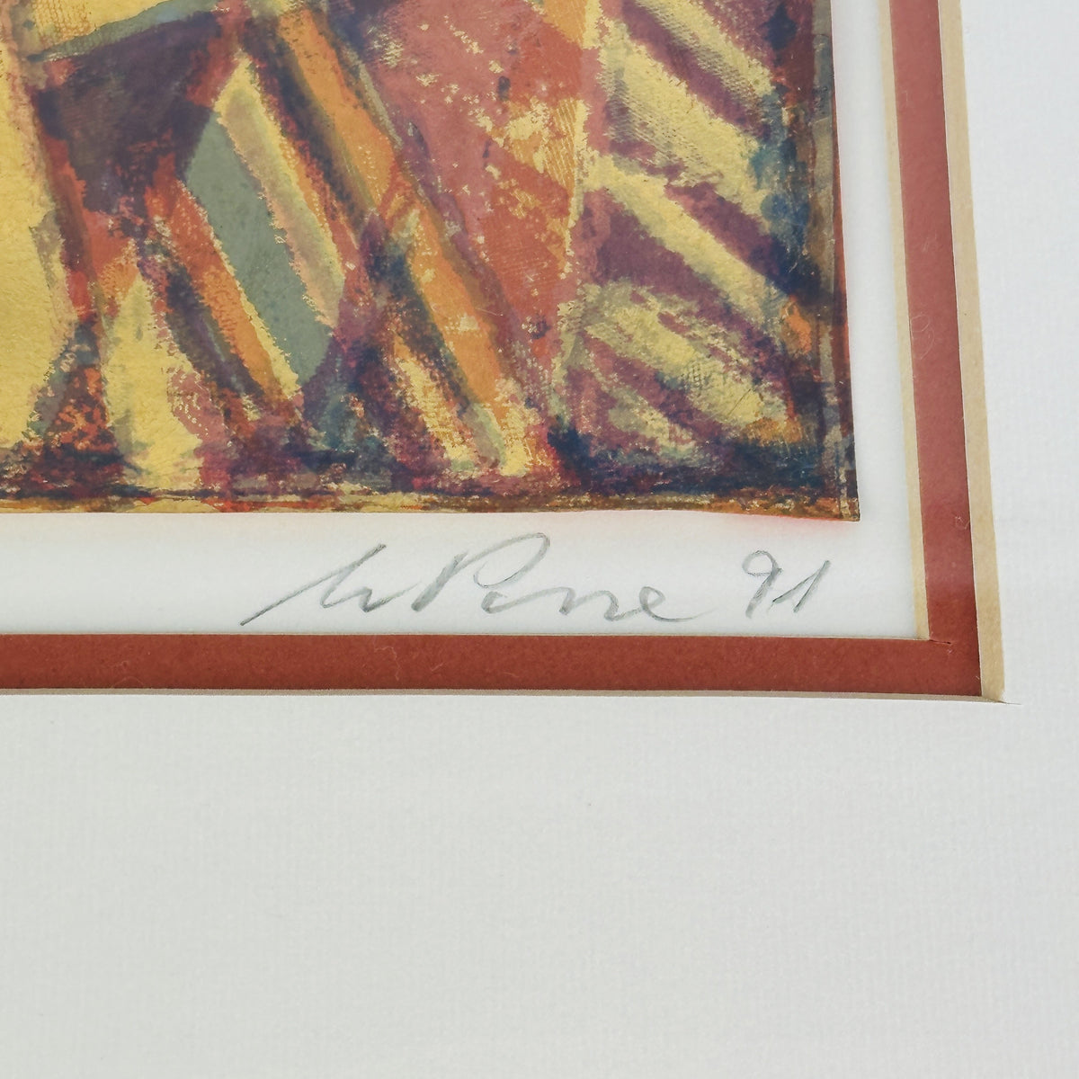 Detail Bleistiftsignatur W. Posse 91 unter der Silberätzung