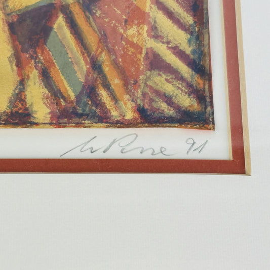 Detail Bleistiftsignatur W. Posse 91 unter der Silberätzung