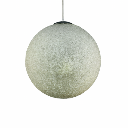 Granulat-Kugelschirm der Sugar Ball Pendelleuchte mit Metallkappe, Mid-Century Space Age